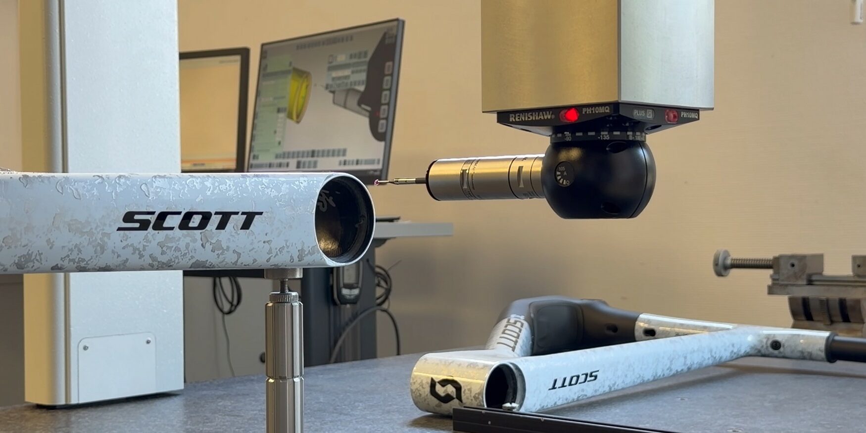 MCE Metrology-strategie controle dimensionnel pieces industrielles-prestation mesure velo scott sports sa-4 Prestation de mesure de métrologie dimensionnelle cadres de vélos carbone
